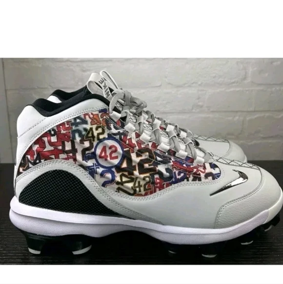 Nike Griffey 2 MCS Jackie Robinson Baseball Cleats Size 10.5 Grey HJ4509-001 - Picture 5 of 5